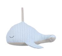 MAGICLULU Tope de Puerta Decorativo Forma Ballena Dibujos Animados, Tope de Tela Azul Claro, Bloqueador de Viento Anticolisión para Hogar y Oficina, Burlete Creativo para Puertas