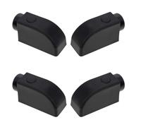 MAGICLULU Topes de Seguridad para Ventanas Corredizas de Aluminio, Pestillo Antirrobo para Puertas Correderas, 4 Piezas Negras, Limitador de Apertura para Hogar y Oficina