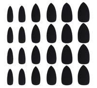 MAGICLULU Uñas Postizas Negras Largas 24 Piezas Punta Afilada Pegatinas para Uñas Decoración Mujer Arte DIY Calcomanías Fácil Aplicación Diseño Moderno