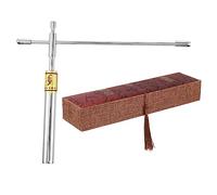 MAGICLULU Varilla de Radiestesia para Feng Shui de Latón Ligera y Simple de Usar, Herramienta Portátil para Encontrar Fuentes de Agua y Casas, 1 Set Color Plata