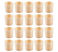 MAGICLULU Vasos Redondos de Madera Desechables Ecológicos y Biodegradables 20 Ideales para Agua, Ensaladas y Postres en Fiestas y Eventos Reutilizable