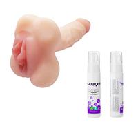 MAGICNITZ - Masturbador doble para parejas con lubricante - Juguete sexual, consoladores para adultos, juguetes sexuales para adultos, regalo para parejas, juguetes para adultos, masturbador