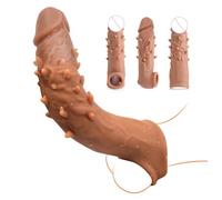 Magicnitz Spiky Penis Extension Sleeve Extender Time Delay - Juguetes de clítoris con succión, dilodos adultos mujeres