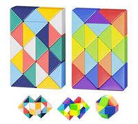 Magico de rubik Juguete de Rompecabezas, 2pcs Mini Magic Snake Cube, Serpiente mágica, Fiestas Infantiles Detalles Cumpleaños Niños Regalo para Niño Regalos Cumpleaños Niños Colegio