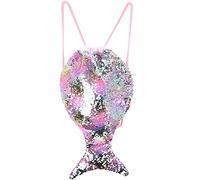 Mágico Mochila Lentejuelas Niña,30*50cm Mochila Reversible Cola de Sirena Brillantes,Bolso Lentejuelas para Baile,Deporte,Natación,Moda Lindo Mochilas con Cuerda Bombeo para Niña Mujeres Adolescentes