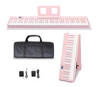 MAGICON Piano electrónico plegable de 88 teclas que se puede plegar en 180°, más portátil. Fuente de sonido de piano de cola real y puro de France DREAM, pedal de pie/adaptador de corriente/bolso