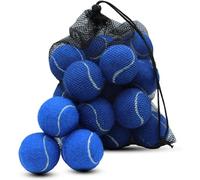 Magicorange 20 pelotas de tenis de entrenamiento avanzado, pelotas de entrenamiento para mascotas, pelotas de juego, vienen con bolsa de malla para facilitar el transporte (azul oscuro)