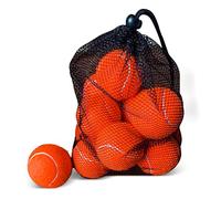 Magicorange Pelotas de tenis, paquete de 12 pelotas de tenis de entrenamiento avanzado, pelotas de práctica para perros, vienen con bolsa de malla para un fácil transporte, buenas para principiantes