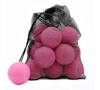 Magicorange12 pelotas de tenis de entrenamiento avanzado, pelotas de práctica, vienen con bolsa de malla para un fácil transporte, buena para entrenamiento principiantes (rosa)