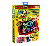 MagicPad XL tableta mágica 50% más grande con 12 marcadores de neón y 8 efectos de luz brillante.