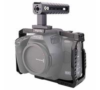 MAGICRIG Jaula de cámara compatible con BMPCC 6K Pro para Blackmagic Design Pocket Cinema BMPCC 6K Pro con asa superior