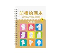 Magics Copybook Libro de dibujo ranurado Fácil de usar Múltiples tipos Plantillas de pintura básicas para niños de 3 a 8 años Libro de dibujo ranurado para niños