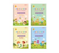 Magics Practice Copybook - 19x13cm Goute Libros de trabajo de escritura a mano | Rastreo de libros, libros de trabajo de jardín de infantes Copybooks de magia para niños, libros de trabajo preescolar
