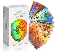 MagicSeer Juego de cartas de tarot arcoíris, cartas de tarot y libros para principiantes, mazo holográfico de tarot