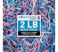 MagicWater Supply - 2 libras - Mezcla de bebé - Relleno de papel de corte arrugado ideal para envolver regalos, relleno de cestas, cumpleaños, bodas, aniversarios, día de San Valentín y otras
