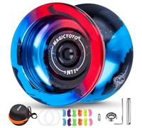 MAGICYOYO JoJo con rodamiento de bolas, Yoyo no reactivo profesional Yoyo N11, Yoyo responsivo para niños principiantes, metal Magic Jo-jo con 12 cuerdas, juego de rodamientos, funda Yo Yo