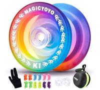 MAGICYOYO JoJo K1-Plus, Yoyo Responsive para niños, truco profesional de Jo para principiantes, truco profesional de Yoyo con bolsa de almacenamiento, 12 cuerdas JoJo y guante Yo-Yo