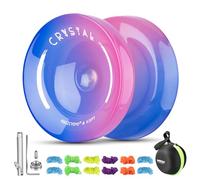 MAGICYOYO JoJo para niños principiantes, Yoyo responsivo K2 azul rosa gradiente, Yoyo de trucos profesional Jo Jo Ball con rodamiento Yo Yo no responsivo + 12 cuerdas Yo-yo + bolsa de almacenamiento