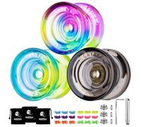 MAGICYOYO K2 Pack 3, Yoyo Profesional Responsive Con Ralentí, Acrobacias JoJo Unresponsive Para Adultos, Trick Dual Propósito Para Niños, Con Almacenamiento, 18 Cuerdas y Estuche