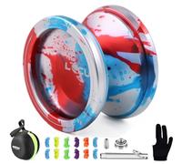 MAGICYOYO Yoyos V6 Locus Responsive JoJo y No Responsivo Jo-jo para Niños, Adolescentes, Adultos, Principiantes a Profesionales, Yoyo de Metal con Rodamientos No Responsivos + 12 Cuerdas Yoyo +