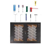 MagiDeal 1/64 Estacionamiento Garaje subterráneo Disposición en Miniatura Objetos de colección Decorativos Diorama Escena de vehículo Exhibición Modelos de, E