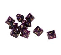 MagiDeal 10 Piezas Juego de Dados 10 Caras Set de Dados Juegos Educativos Plástico Translúcido 16mm Adecuado para Mesa Familiares Y Clases Matemáticas,