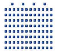 MagiDeal 100 Dados acrílicos en para apilar, Bloques educativos de 1 cm para Construir, Juego de Mesa para centros de Aprendizaje temprano, Azul