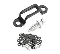 MagiDeal 100 Uds. Sujetadores de tornillo de conector Invisible ensamblaje de de gabinete, conectores ocultos 2 en 1 duraderos para librería de armario, negro, Mital