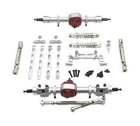 MagiDeal 12 Unidades Pilares para Automóvil RC Kits de Accesorios de Aleación Modificada Repuesto de Dirección Conjunto para Eje Frontal Y Trasero Adecuado Par, argén