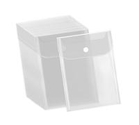 MagiDeal 20 bolsas de almacenamiento para sellos y troqueles, sobres impermeables para álbumes de recortes, 13 x 18 cm, para sellos, periódicos y repujado.