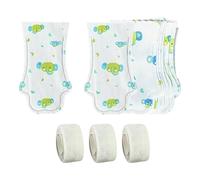 MagiDeal 20 Piezas de Botines para Perros, Fundas Protectoras para Patas, de Tela no Tejida, de Repuesto para Perros pequeños de Interior, Green M