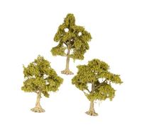 MagiDeal 3 Piezas Miniatura Diorama Resistente Función Ornamental Fácil Instalación Adecuado para Decoración de Escenario Maqueta Tren PAI, árbol de Hoja Caduca