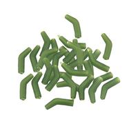 MagiDeal 30 Uds. Anzuelo de Pesca con Mangas alineadoras de línea de Aparejo de Pelo, alineador de línea Corta, Anzuelo de Pesca de Carpa al Aire Libre, Verde