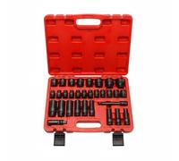 MagiDeal 31 Piezas Llave Neumática de Vaso Juego de Vasos Accesorios de Impacto Herramienta Neumática de 1/2 Pulgada con Construcción Engrosada y Piezas, Flor de Ciruelo para Llave de Aire, Caja Roja