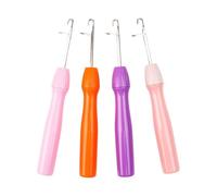 MagiDeal 4 Ganchos de pestillo para rastas, Herramientas de Tejido, Suministros Ligeros para Manualidades, portátiles para Hacer alfombras, Aguja de Crochet.