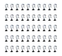 MagiDeal 50 Clips para Colgar Cortinas en rieles, para cerramientos cenadores, Color Negro. Resistentes para Interiores y Exteriores. Accesorios Resistentes