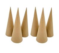 MagiDeal 6 conos de papel maché con base abierta para crear manualidades imaginativas con conos de cartón para decorar álbumes de recortes.