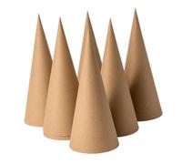 MagiDeal 6 conos de papel maché, conos de cartón, manualidades imaginativas de motricidad fina, abiertas para decorar y embellecer, 35cm