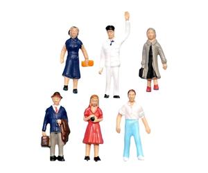 MagiDeal 6 Figuras de en Miniatura a Escala HO 1/87, paisajes realistas, Modelos de, Juguetes, pequeñas Figuras Que se adaptan a exhibiciones