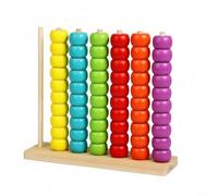 MagiDeal Abaco Infantil Juguete Manual de Madera Marco para Perlas Apoyo Didactico Motiva Concentracion Adecuado para Estimular Logica en Edad Temprana y Hogar, Mediano