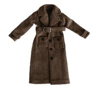 MagiDeal Abrigo Miniatura para Muñeca Tipo Gabardina Elegante Ropa para Figura de Acción Escala 1/12 Accesorio de Muñeco Y Decorativa Adecuado para Cole, CafÉ