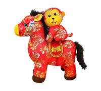 MagiDeal Adornos de año Chino 2026: Mascota del Caballo, Peluche, Estatua de Caballo para Mesa, Silla u Oficina, M