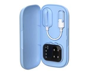 MagiDeal Alarma de enuresis inalámbrica para entrenamiento para ir al baño, portátil, recargable por USB, con receptor para mayores que superan, Azul