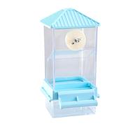 MagiDeal Alimentador de Jaula de pájaros Alimentador de Loros Resistentes contenedor de Alimentos automático para Budgerigar Finch Cockatiel Canary Birds, Azul