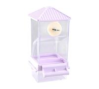 MagiDeal Alimentador de Jaula de pájaros Alimentador de Loros Resistentes contenedor de Alimentos automático para Budgerigar Finch Cockatiel Canary Birds, PÚrpura