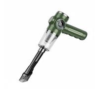 MagiDeal Aspirador de Coche Aspiradora Manual Inalámbrica Portátil Mini Recargable con Pantalla Digital Filtro HEPA Lavable Adecuado para Automóvil Oficina Hogar, Verde Militar