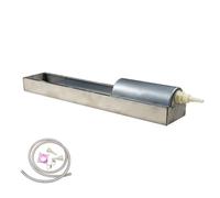 MagiDeal Automático para Aves Abrevadero Dispensador Fuente con Autollenado por Flotador en Acero Inoxidable con Kit de Instalación Adecuado para Gallineros Granjas, 60cm, Sin Tapa Divisoria