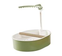 MagiDeal Baño automático para pájaros, bañera Ajustable para Loros, Piscina Juego para pájaros medianos, Loro Gris, NINFA, Ducha para, U Style Green