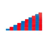 MagiDeal Barras numéricas, Bloques de Aprendizaje temprano, Herramienta para de formación docente Familiar, Barras de matemáticas para niños y niñas, Azul Rojo