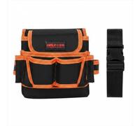 MagiDeal Bolso de Herramientas Multiusos con Múltiples Bolsillos Bolsa de Cintura con Compartimentos Abiertos Organizador Portátil para Cinturón, Naranja, Pequeño